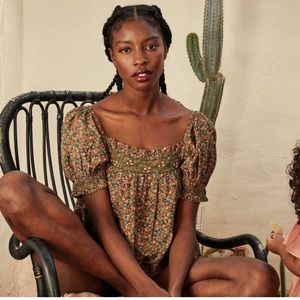 Doen Elba Top Yellow Laurel Canyon Rose